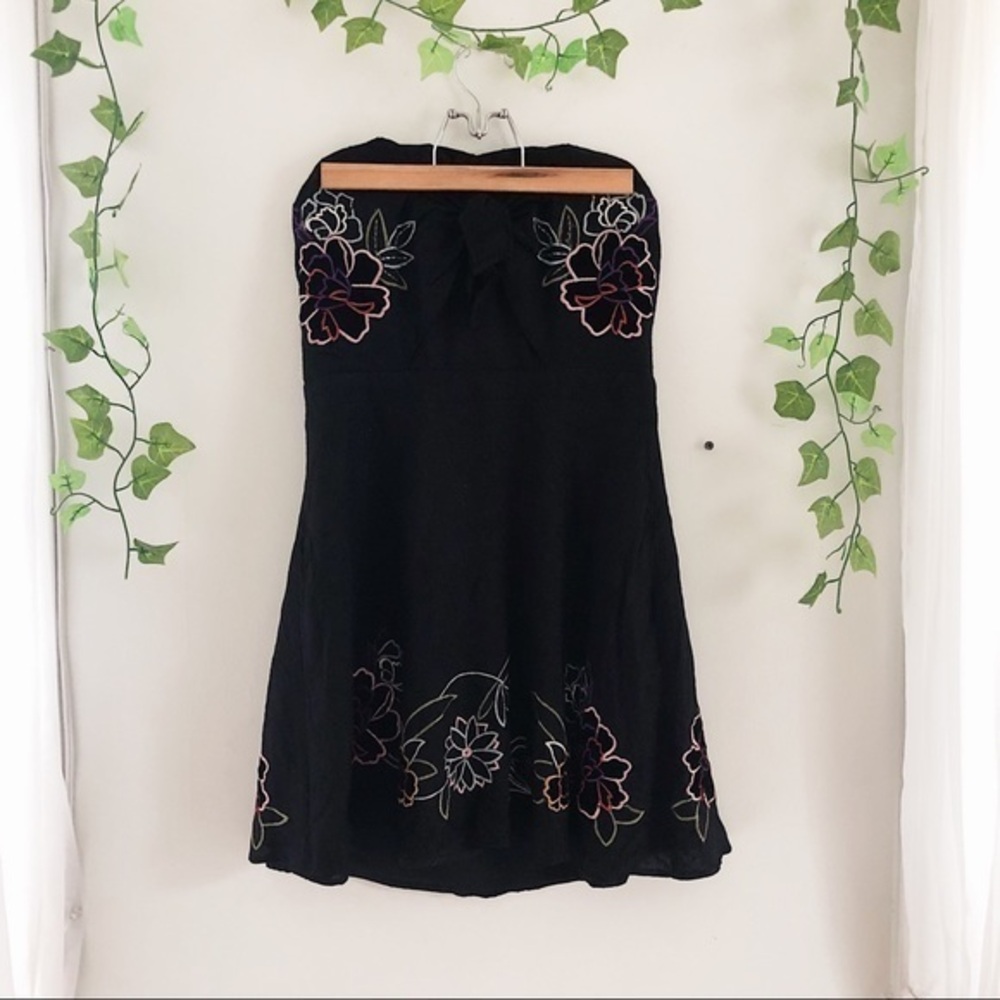 Red Carter Black Floral Mini Dress